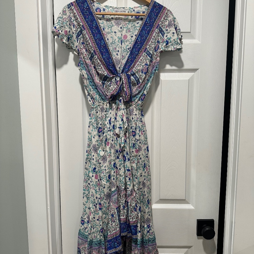 Sea Lustre soirée (M/L) high-low and tie front dress